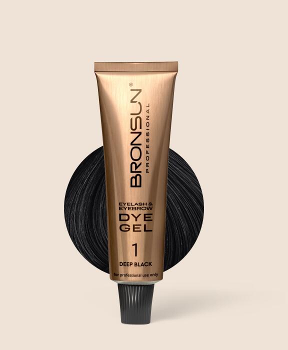 Краска для ресниц и бровей BRONSUN, цвет черный #1, 15мл