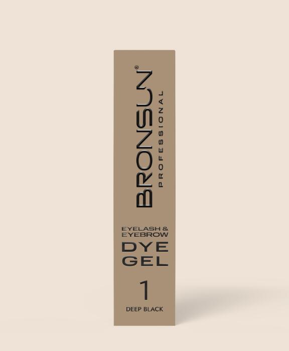 Краска для ресниц и бровей BRONSUN, цвет черный #1, 15мл