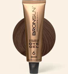 Eyelash and eyebrow dye BRONSUN brown #6, 0.51 fl.oz (15 ml)