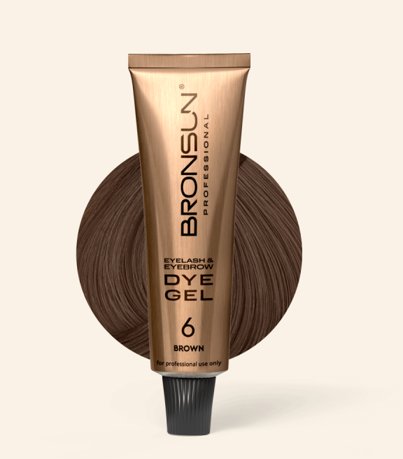 Eyelash and eyebrow dye BRONSUN brown #6, 0.51 fl.oz (15 ml)