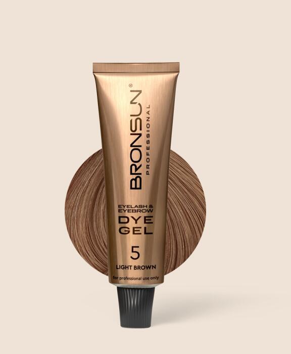 Краска для ресниц и бровей BRONSUN, цвет светло-коричневый #5, 15мл