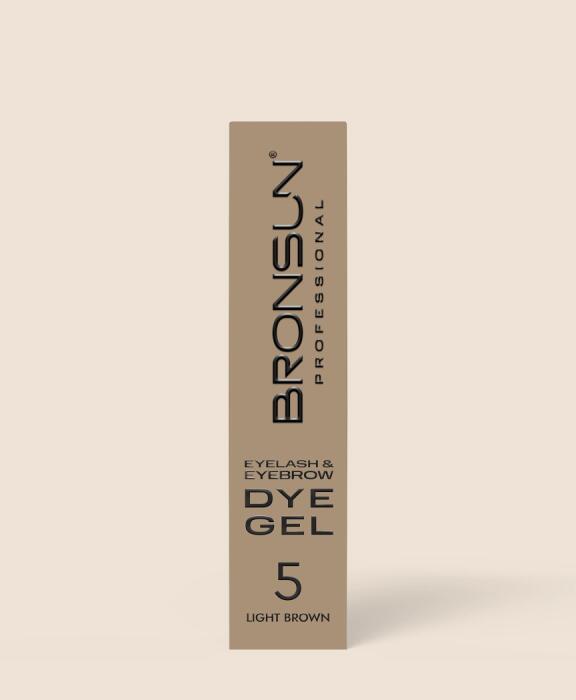 Краска для ресниц и бровей BRONSUN, цвет светло-коричневый #5, 15мл