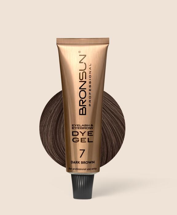 Краска для ресниц и бровей BRONSUN, цвет темно-коричневый #7, 15мл