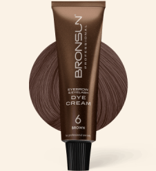 Eyebrow and eyelash cream dye BRONSUN brown #6, 0.51 fl.oz (15 ml)