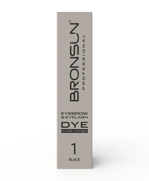 Eyebrow and eyelash cream dye NUDE RANGE BRONSUN black #1, 0.51 fl.oz (15 ml)