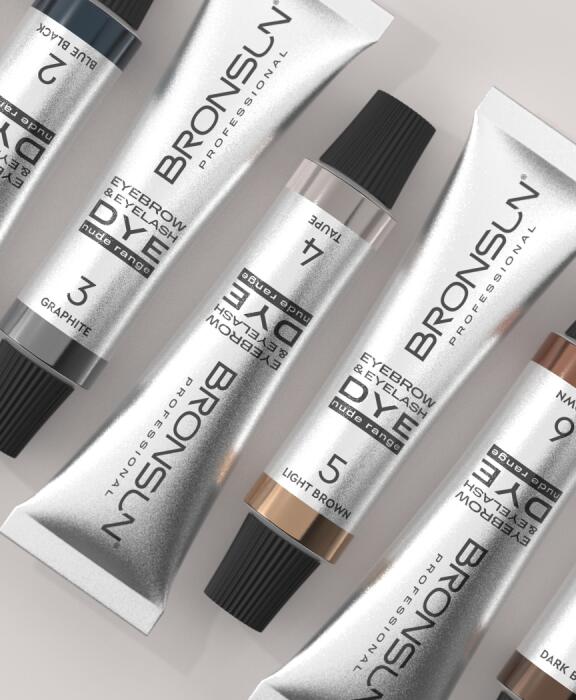 Eyebrow and eyelash cream dye NUDE RANGE BRONSUN black #1, 0.51 fl.oz (15 ml)