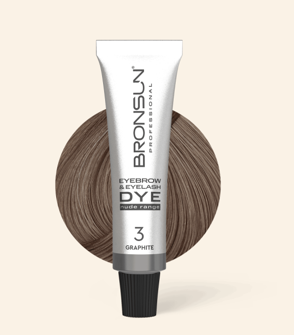 Eyebrow and eyelash cream dye NUDE RANGE BRONSUN graphite #3, 0.51 fl.oz (15 ml)