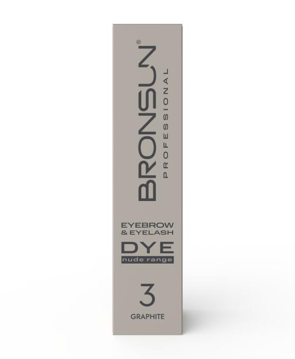 Eyebrow and eyelash cream dye NUDE RANGE BRONSUN graphite #3, 0.51 fl.oz (15 ml)