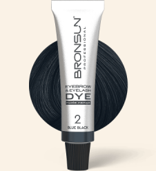 Eyebrow and eyelash cream dye NUDE RANGE BRONSUN blue black #2, 0.51 fl.oz (15 ml)