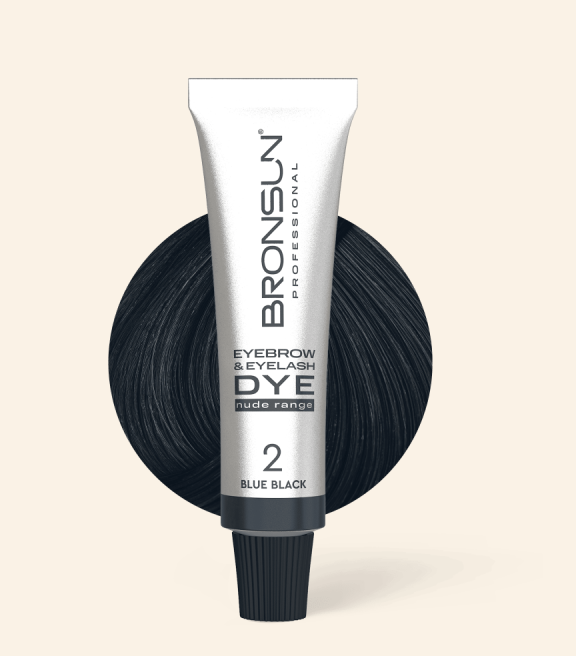 Eyebrow and eyelash cream dye NUDE RANGE BRONSUN blue black #2, 0.51 fl.oz (15 ml)