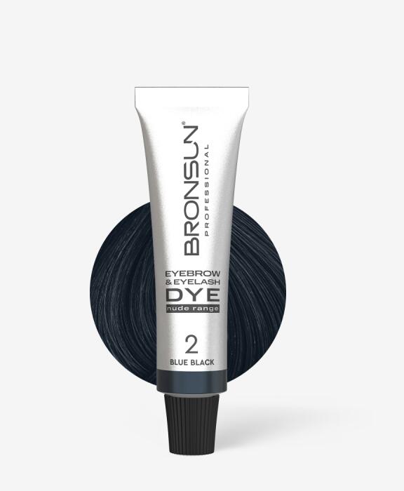 Eyebrow and eyelash cream dye NUDE RANGE BRONSUN blue black #2, 0.51 fl.oz (15 ml)