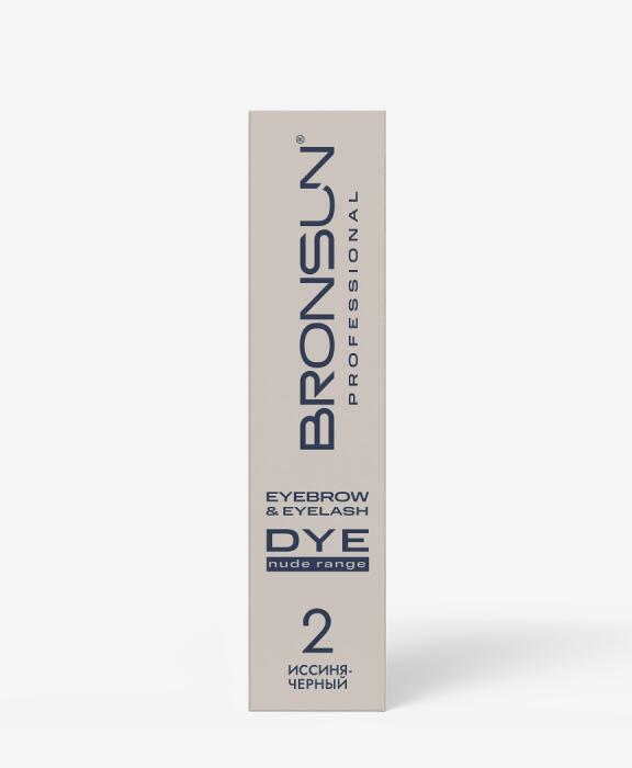 Eyebrow and eyelash cream dye NUDE RANGE BRONSUN blue black #2, 0.51 fl.oz (15 ml)