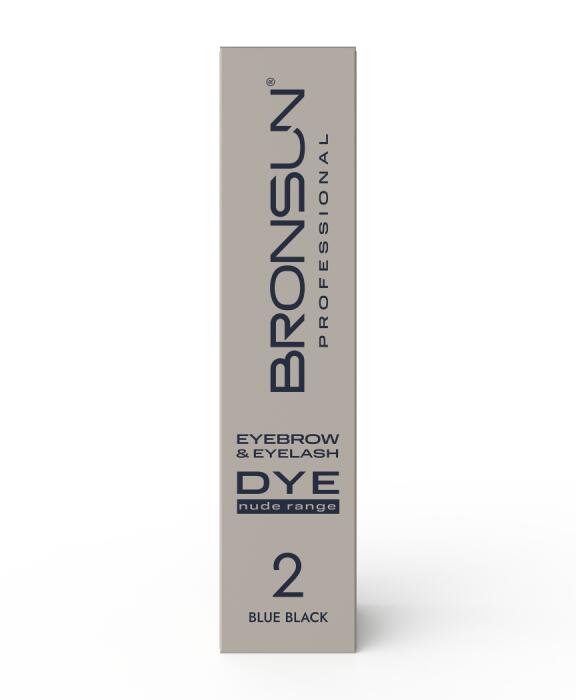 Eyebrow and eyelash cream dye NUDE RANGE BRONSUN blue black #2, 0.51 fl.oz (15 ml)