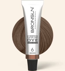 Eyebrow and eyelash cream dye NUDE RANGE BRONSUN brown #6, 0.51 fl.oz (15 ml)