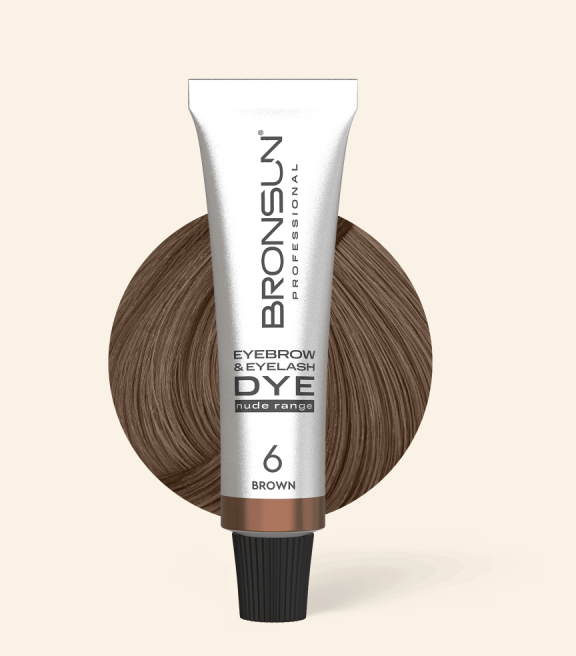 Eyebrow and eyelash cream dye NUDE RANGE BRONSUN brown #6, 0.51 fl.oz (15 ml)