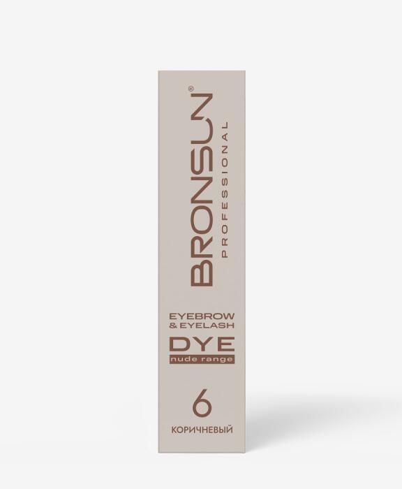 Eyebrow and eyelash cream dye NUDE RANGE BRONSUN brown #6, 0.51 fl.oz (15 ml)