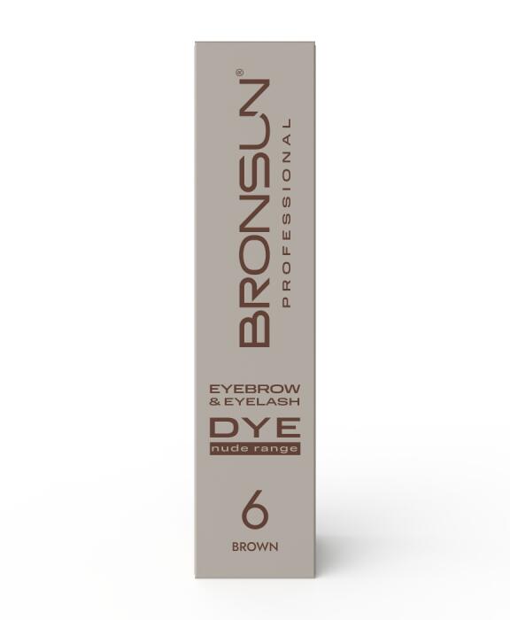 Eyebrow and eyelash cream dye NUDE RANGE BRONSUN brown #6, 0.51 fl.oz (15 ml)