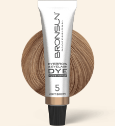 Eyebrow and eyelash cream dye NUDE RANGE BRONSUN light brown #5, 0.51 fl.oz (15 ml)