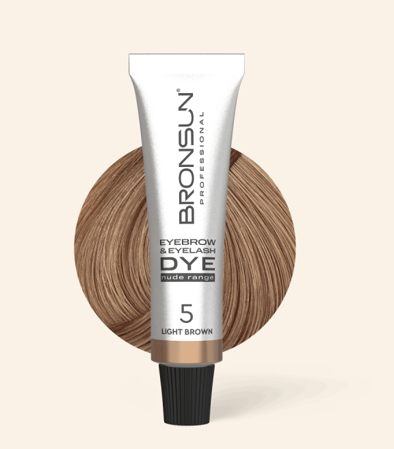 Eyebrow and eyelash cream dye NUDE RANGE BRONSUN light brown #5, 0.51 fl.oz (15 ml)