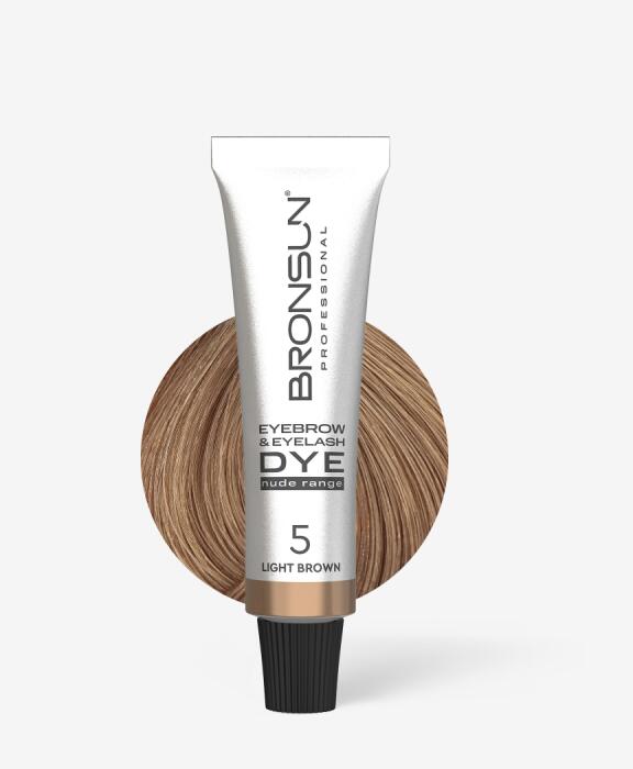 Eyebrow and eyelash cream dye NUDE RANGE BRONSUN light brown #5, 0.51 fl.oz (15 ml)
