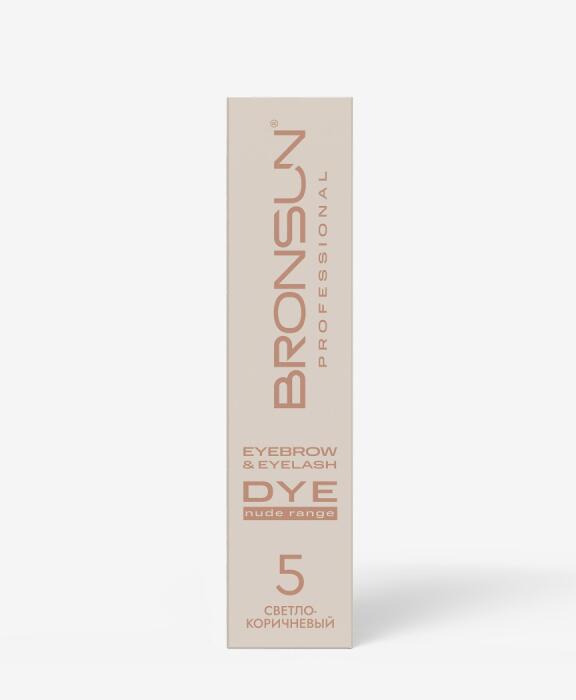 Eyebrow and eyelash cream dye NUDE RANGE BRONSUN light brown #5, 0.51 fl.oz (15 ml)