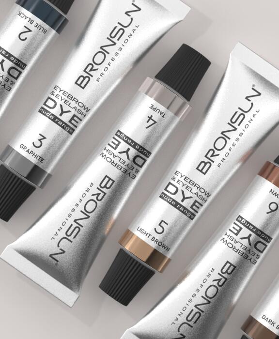 Eyebrow and eyelash cream dye NUDE RANGE BRONSUN light brown #5, 0.51 fl.oz (15 ml)
