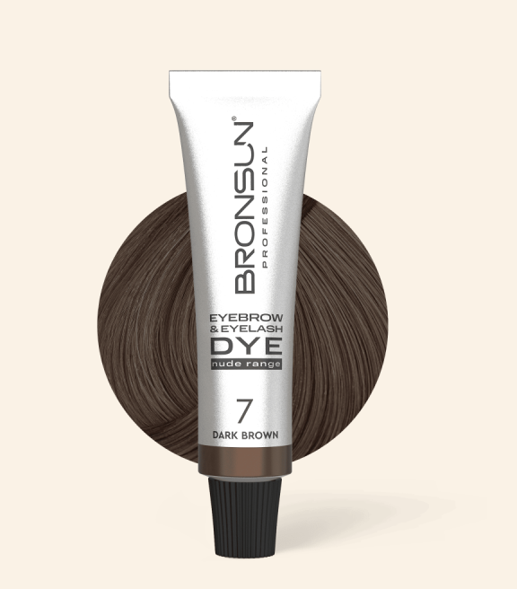 Eyebrow and eyelash cream dye NUDE RANGE BRONSUN dark brown #7, 0.51 fl.oz (15 ml)