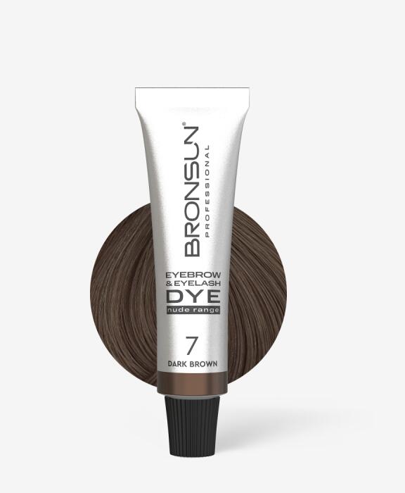Eyebrow and eyelash cream dye NUDE RANGE BRONSUN dark brown #7, 0.51 fl.oz (15 ml)