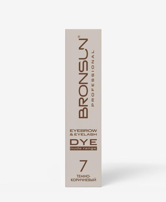 Eyebrow and eyelash cream dye NUDE RANGE BRONSUN dark brown #7, 0.51 fl.oz (15 ml)