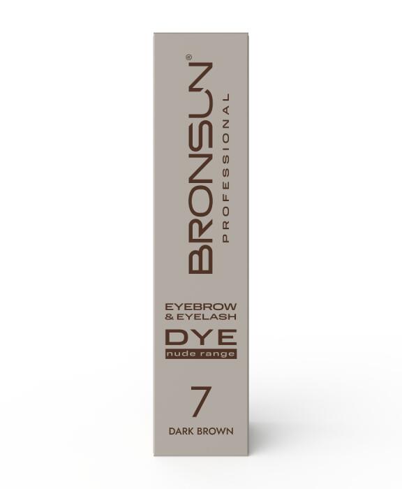 Eyebrow and eyelash cream dye NUDE RANGE BRONSUN dark brown #7, 0.51 fl.oz (15 ml)