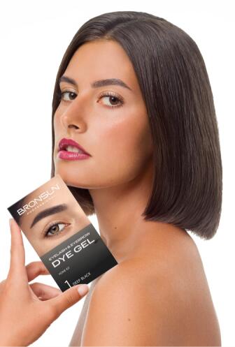 Eyelash and eyebrow dye home kit BRONSUN deep black #1