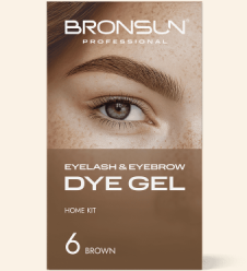 Eyelash and eyebrow dye home kit BRONSUN brown #6